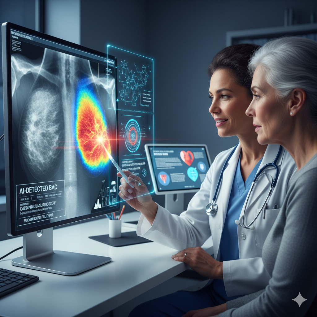 AI algorithm turns mammograms into a 'two-for-one' test for women's heart health